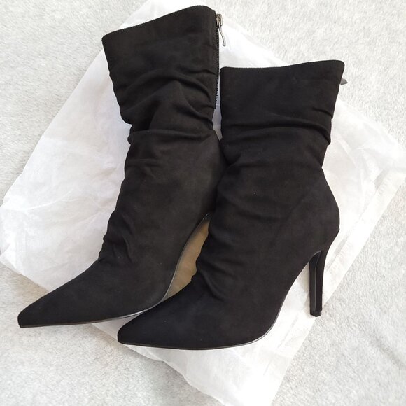 Journee collection Markie Black Mid Calf Boots NEW Size 8 - Picture 7 of 8